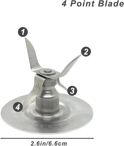 Vista 2 de Para Oster Blender Piezas de Repuesto Blender Ice Blade con Cuatro Juntas de Junta de Junta de Junta de Junta de Junta de Goma Kit de Actualización