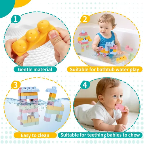 Vista 2 de Mega bloques para niños pequeños de 1 a 3 bloques de construcción grandes