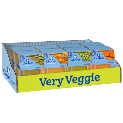Vista 15 de Gerber Stage 2 Farmers Market - Paquete variado de alimentos para bebés, 4 onzas, paquete de 32