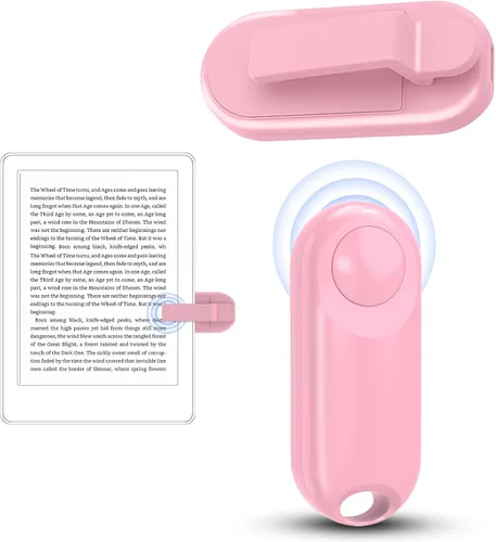 Vista 10 de [Compatible con fundas] Anillo pasador de páginas con control remoto para Kindle Paperwhite Oasis Scribe Kobo eReaders, controles remotos para verde