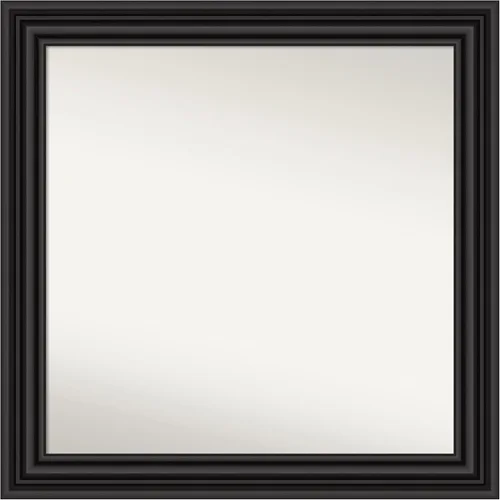 Vista 504 de Amanti Art Espejo personalizado, espejo de baño negro puente, espejo de pared o espejo de tocador de baño sobre el fregadero (26 x 26 pulgadas)