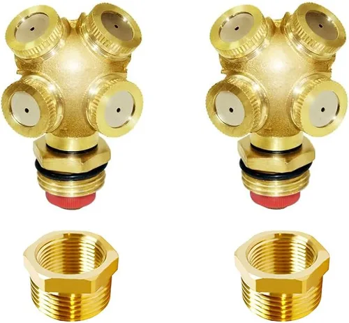 Vista 8 de Joywayus Boquilla rociadora de latón de 1 orificio, rociadores de jardín, 1/2 pulgada, conector de riego macho NPT de 1/2 pulgada, rociadores