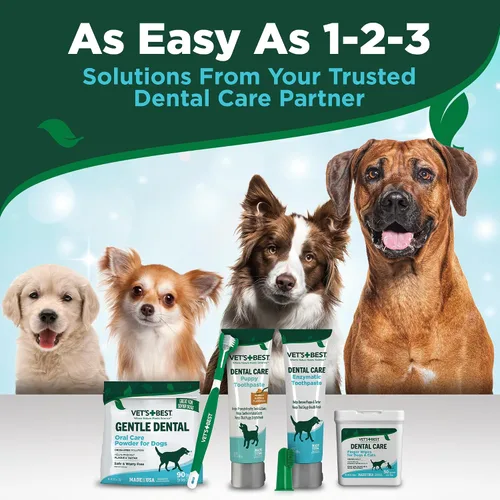 Vista 14 de Vet's Best Gel de pasta dental enzimática para perros, hecha en Estados Unidos. Dog Teeth Cleaning Toothpaste, Helps Remove Plaque & Tartar