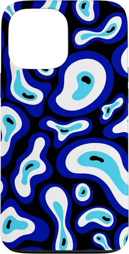 Vista 24 de Malvado de ojo turco Groovy Swirl patrón Good Vibes teléfono caso para iPhone 17