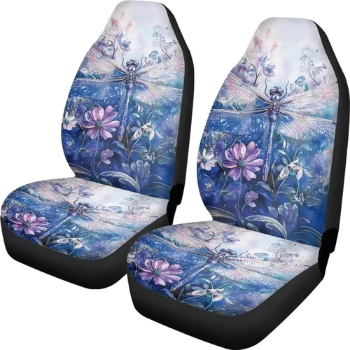 Vista 24 de Talayituse - Funda de asiento de coche con estampado de salpicaduras de pintura de la bandera americana, funda de asiento de cubo para vehículo, 4