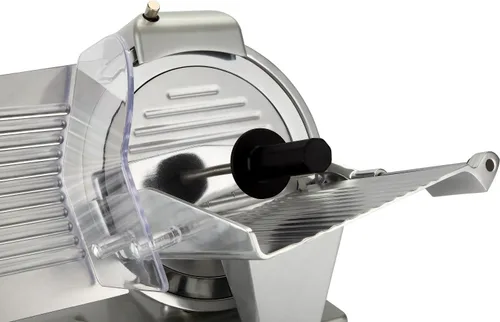 Vista 2 de BESWOOD Rebanadora eléctrica premium de 10 pulgadas para queso o fiambre con hoja de acero al carbono cromado para uso comercial y del hogar, usa