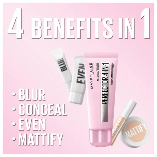 Vista 4 de Maybelline Instant Age Rewind Instant Perfector 4 en 1 Maquillaje Mate, 00 Fair/Light, 1 Unidad