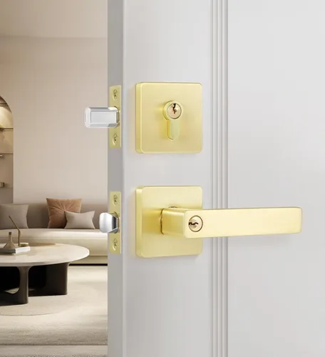 Vista 9 de Leydebong 1 paquete de manija de puerta falsa para armarios y puertas francesas, palanca falsa cuadrada para puerta, tirador de una sola cara sin