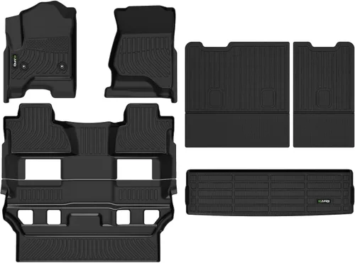 Vista 41 de HAFIDI® - Tapetes para auto con almacenamiento debajo del asiento, para todo clima, antideslizantes, de elastómero termoplástico, para la primera