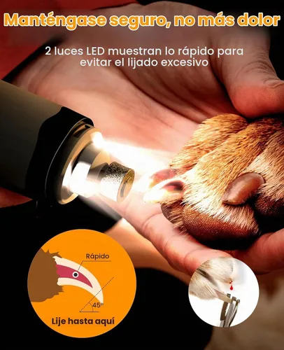 Vista 7 de oneisall Aspiradora de aseo para perros, molinillo de uñas para perros y kit de recortador de patas