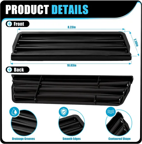 Vista 4 de 2206670B Rejilla de rebosadero para dispensador Compatible con refrigerador Whirlpool Kenmore WP2206670B AP6006547 W10171993 PS11739623 W10189532