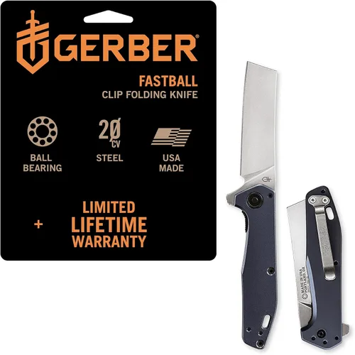 Vista 12 de Gerber Gear Fastball - Cuchillo plegable delgado y ligero con liberación de bloqueo, cuchillo de bolsillo con clip de 3 posiciones, equipo EDC, 3