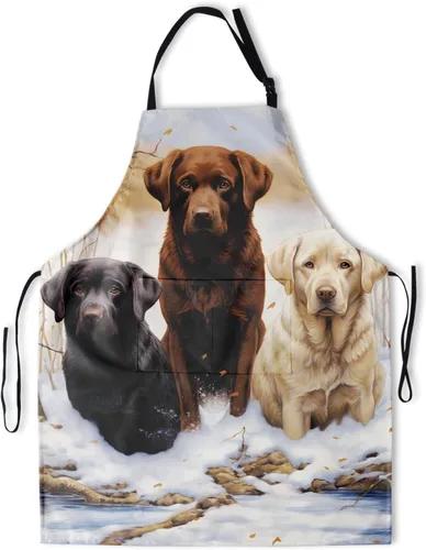 Vista 25 de Delantal colorido de poliéster Grooming Delantales con bolsillo para barbacoa Cocina Pintura Adultos