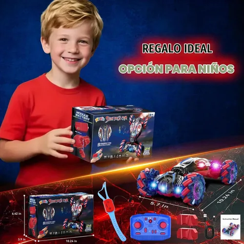 Vista 8 de Nicella S-Pider Automóvil a Control Remoto, 2.4GHz 4WD Detección de Gestos RC Coche de Acrobacias para Niños y Niñas de 6 a 12 años, Coches RC