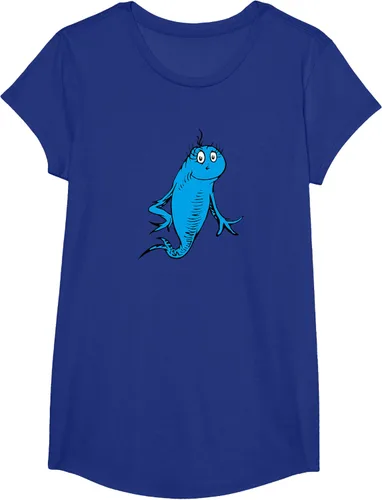 Vista 28 de Dr. Seuss Blue Fish Character - Camiseta con licencia oficial Negro
