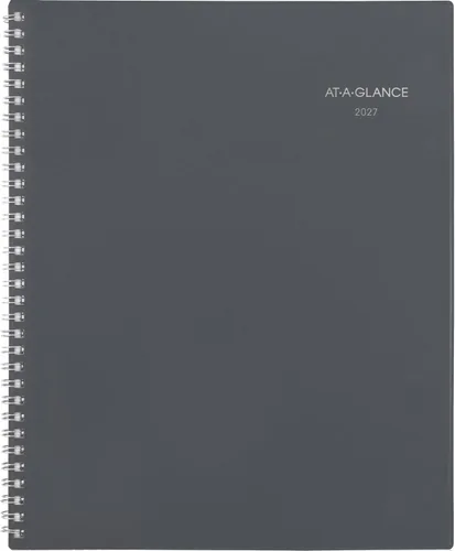 Vista 7 de AT-A-GLANCE Agenda 2027, mensual, 8.5 x 11 pulgadas, con pestañas, DayMinder, gris (GC4700727)