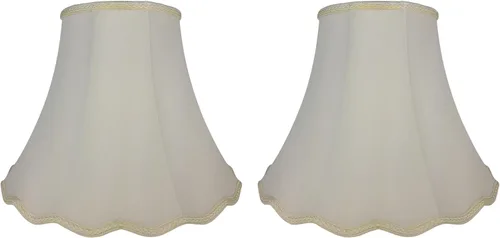 Vista 4 de Royal Designs - Lámpara de techo con diseño de campana calada, Beige, 4 x 8 x 7.25 pulgadas, clip redondo