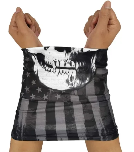 Vista 5 de Polaina de cuello sin costuras, bufanda, bandana, máscara facial sin costuras, protección UV para motocicleta, ciclismo, equitación, correr