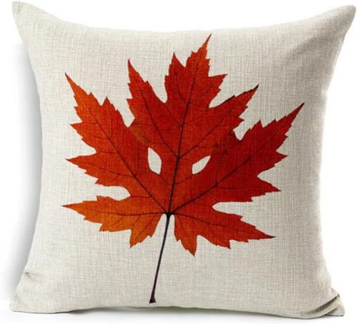 Vista 3 de STOBAZA 2 fundas de almohada con patrón de hojas de arce, fundas de almohada de otoño para sofá, decoración del hogar, mantas para sofá