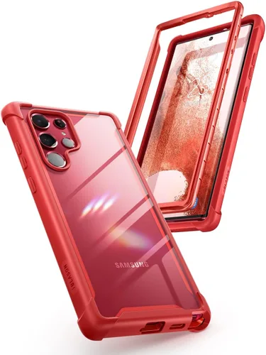 Vista 10 de i-Blason Funda transparente para Samsung Galaxy S22 Ultra (6.8 pulgadas) 5G, funda protectora robusta [Ares] sin protector de pantalla integrado