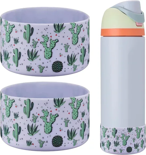 Vista 46 de WK IEASON 2 fundas de silicona para botella de agua Owala, base protectora para botella de agua Owala FreeSip Twist y Flip Flask accesorios