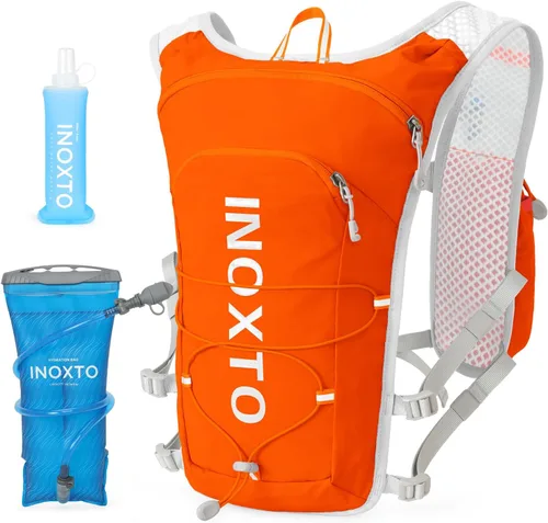 Vista 13 de INOXTO Running Hydration Vest Backpack,Lightweight Insulated Pack with 1.5L Water Bladder Bag Daypack for Trail Hiking Running Cycling Race Marathon