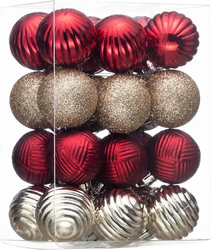 Vista 44 de Valery Madelyn - Juego de 24 adornos de Navidad para árbol de 2.36 pulgadas cobre dorado