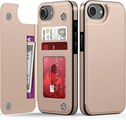 Vista 77 de LETO para iPhone 15 Pro Funda tipo cartera - Tapa tipo folio con patada - Diseños de moda - Tarjetero - Funda protectora para mujeres y niñas - 6.1