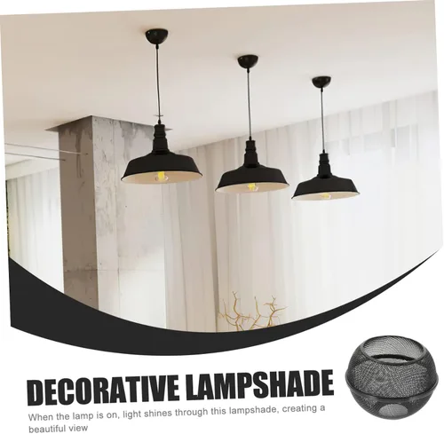Vista 8 de DOITOOL Sombras de lámpara de apertura, cubiertas de luz de ventilador de techo, cubierta de lámpara de globo, linterna de metal, pantalla de globo