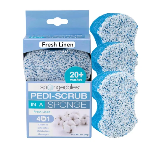 Vista 18 de Spongeables Pedi Scrub Foot Exfoliating 20+ Wash Sponge