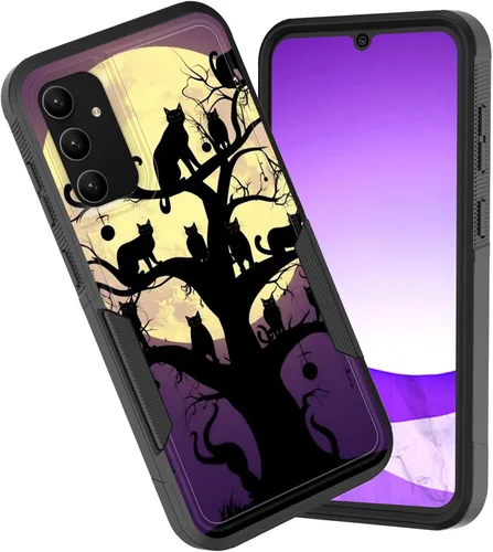 Vista 35 de Funda para Galaxy A15 5G, doble capa híbrida resistente a prueba de golpes, policarbonato duro, silicona suave, TPU, funda protectora para Samsung