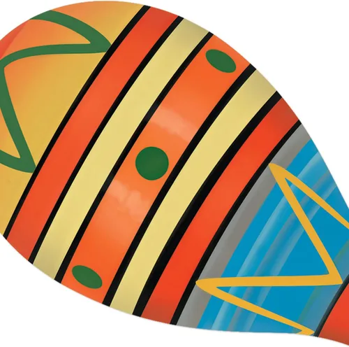 Vista 3 de Beistle Maracas mexicanas de madera decoradas a mano, 4 piezas, recuerdos de fiesta, 8 pulgadas, multicolor