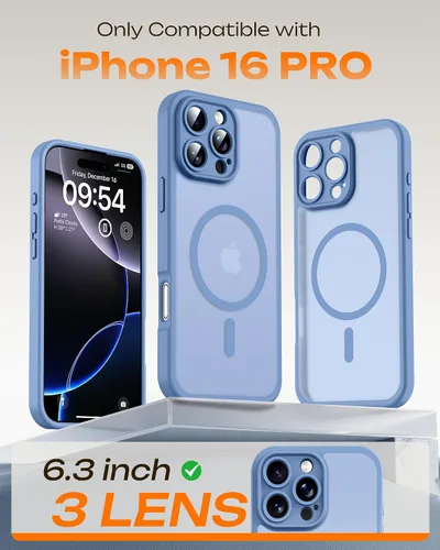 Vista 189 de TOCOL Funda para iPhone 11, compatible con Magsafe, protección completa de cámara, imanes integrados, protección contra caídas, funda translúcida