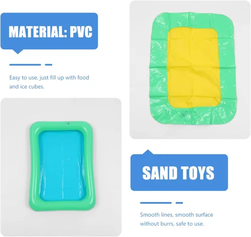 Vista 4 de 4 barras inflables para servir, bufé de hielo, bandejas para servir ensaladas, soporte para bebidas y alimentos, contenedores refrigerantes