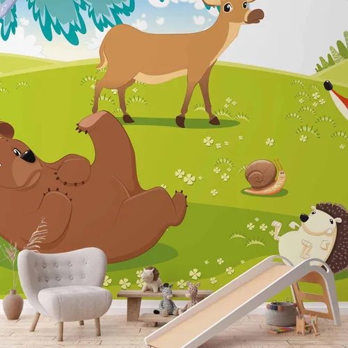 Vista 6 de artgeist Mural de pared premium para niños, 79 x 55 pulgadas, papel tapiz no tejido XXL, decoración de pared de vellón, impresión fotográfica