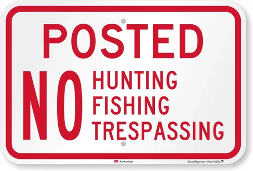 Vista 6 de SmartSign Letrero "Posted - No Hunting, Fishing, Trespassing" 12 x 18 pulgadas 3M aluminio reflectante de grado diamante
