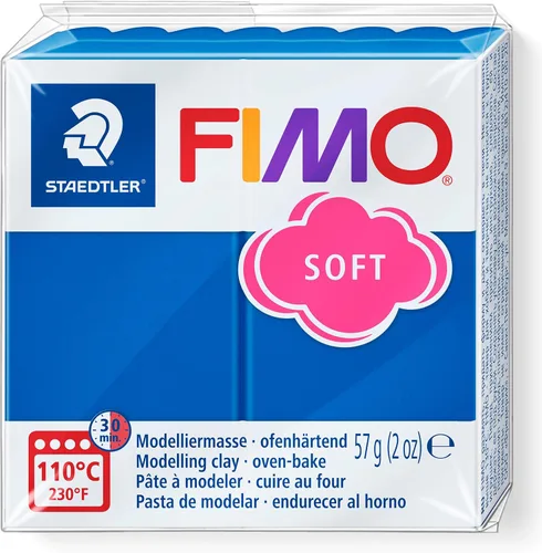 Vista 2 de Staedtler FIMO Effects Arcilla Polimérica - Arcilla para Hornear en Horno para Joyería, Escultura, Azul Translúcido 8020-374