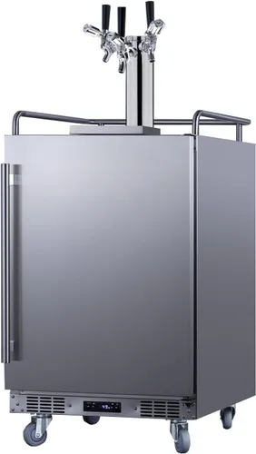Vista 2 de Summit Appliance BC74OSCOMTRIPLE - Kegerator de cerveza comercial para exteriores integrado de 24 pulgadas de ancho, interior de 5.6 pies cúbicos