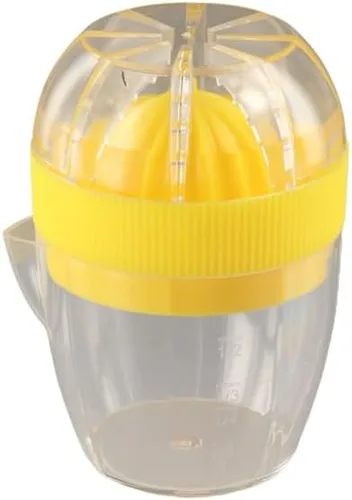 Vista 2 de Exprimidor manual, exprimidor de mano de cítricos, limón, naranja, portátil, de plástico, 4.2 fl oz, mini exprimidor de limón, contenedor de jugo