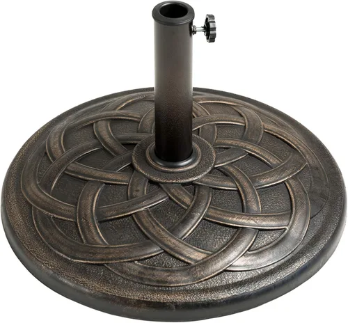 Vista 11 de C-Hopetree Base redonda resistente de 26 libras para sombrilla de mesa de mercado de patio al aire libre, color negro
