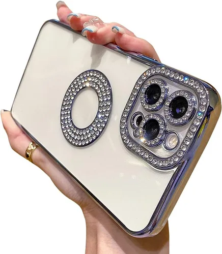 Vista 11 de Casechics - Funda compatible con iPhone 11, Diamend Rhinostone, color negro