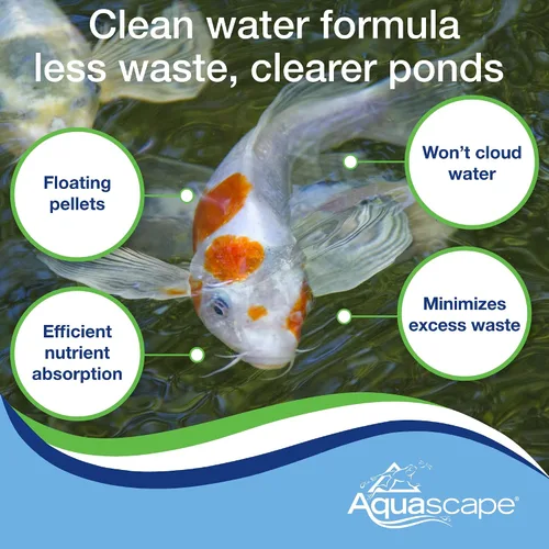 Vista 4 de Aquascape Pellets de alimentos básicos para peces de estanque pequeños a medianos, pellets pequeños, 1.1 libras 98867