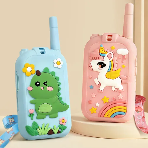 Vista 13 de Walkie Talkie para niños con video: paquete de 2 juguetes recargables para niños pequeños con cámara HD y cambiador de voz, juguetes de regalo