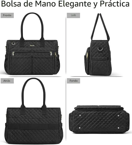 Vista 8 de Bagstellar Teacher Bags for Women, 15.6 inch Laptop Work Tote Bag Quilted Nurse Bible Computer Shoulder Bag for School Travel Dream Tote Work Bag