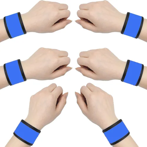 Vista 12 de Pulseras LED que brillan con luz para el brazo, bandas de muñeca intermitentes de alta visibilidad, luces de equipo de seguridad para ciclismo