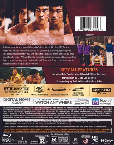 Vista 3 de Enter the Dragon (4K Ultra HD + Digital) 4K UHD