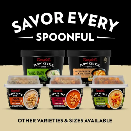 Vista 8 de Campbell's Slow Kettle Style Tomato & Sweet Basil Bisque, cuenco para microondas de 15.5 onzas (paquete de 8)