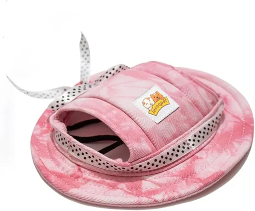 Vista 10 de Leconpet Sombrero de princesa para mascotas, gorras para perro con correa para el cuello, ajustables y cómodos agujeros para las orejas para perros