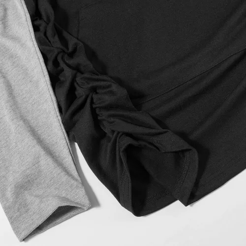 Vista 4 de Ginkana - Sudadera de maternidad con capucha, manga larga y cuello en V para mujer