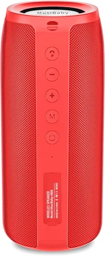Vista 9 de Altavoz Bluetooth, altavoces Bluetooth MusiBaby M88, altavoz inalámbrico, altavoces Bluetooth inalámbricos, doble emparejamiento, Bluetooth 5.0